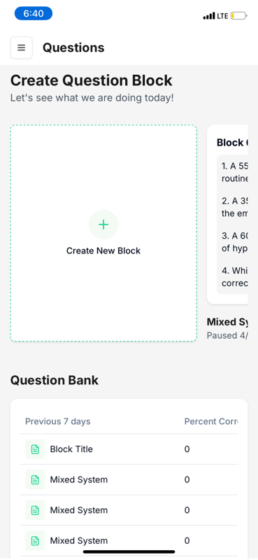 Design personalized tests and monitor your performance.